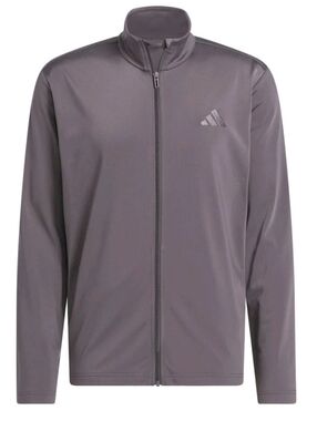 NWT Adidas Men's  Grey TRICOT Full-Zip Performance Jacket 2 Zip Pocket SIZE L